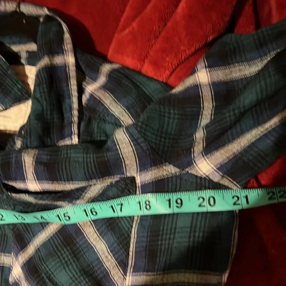 Bluenotes boyfriend fit long sleeve plaid long sleeve  shirt Sz M - Picture 5 of 10